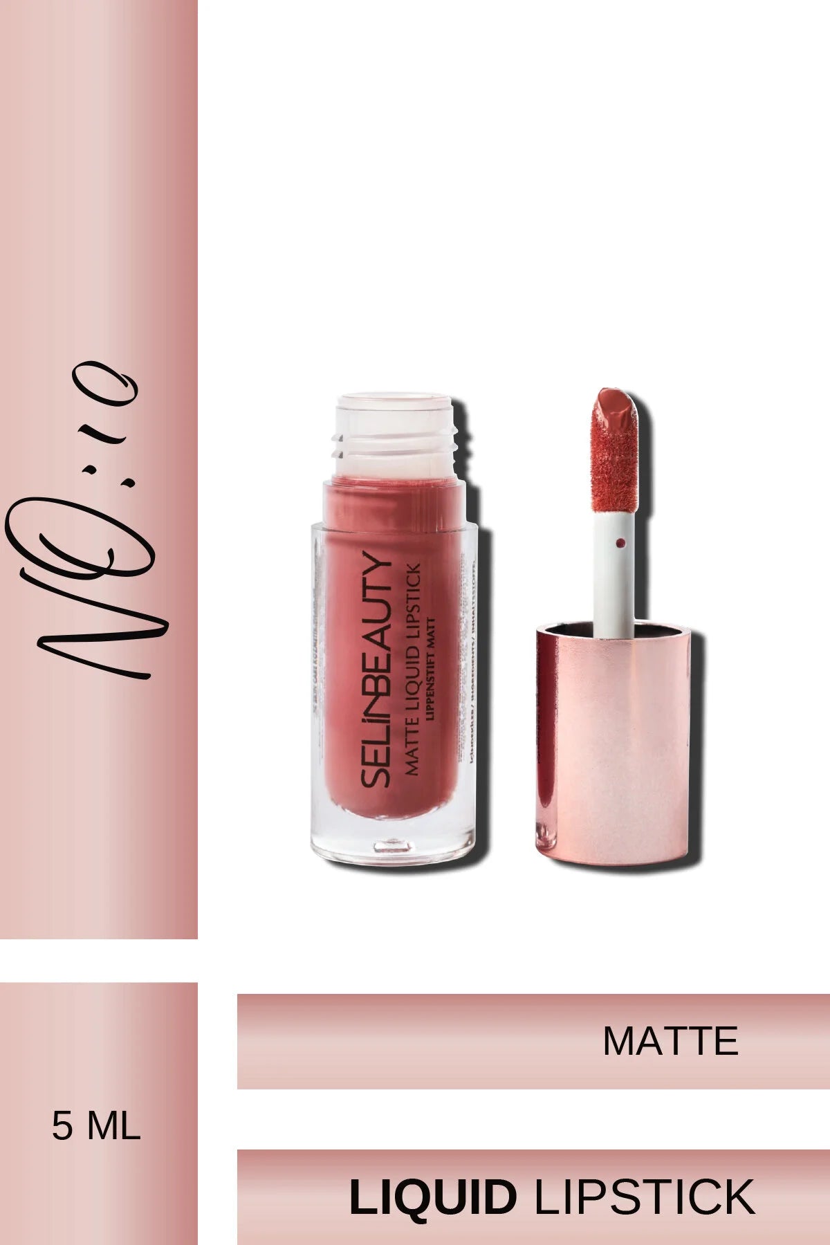 Matte Liquid Lipstick | Likit Mat Ruj No:10 Gül Kurusu