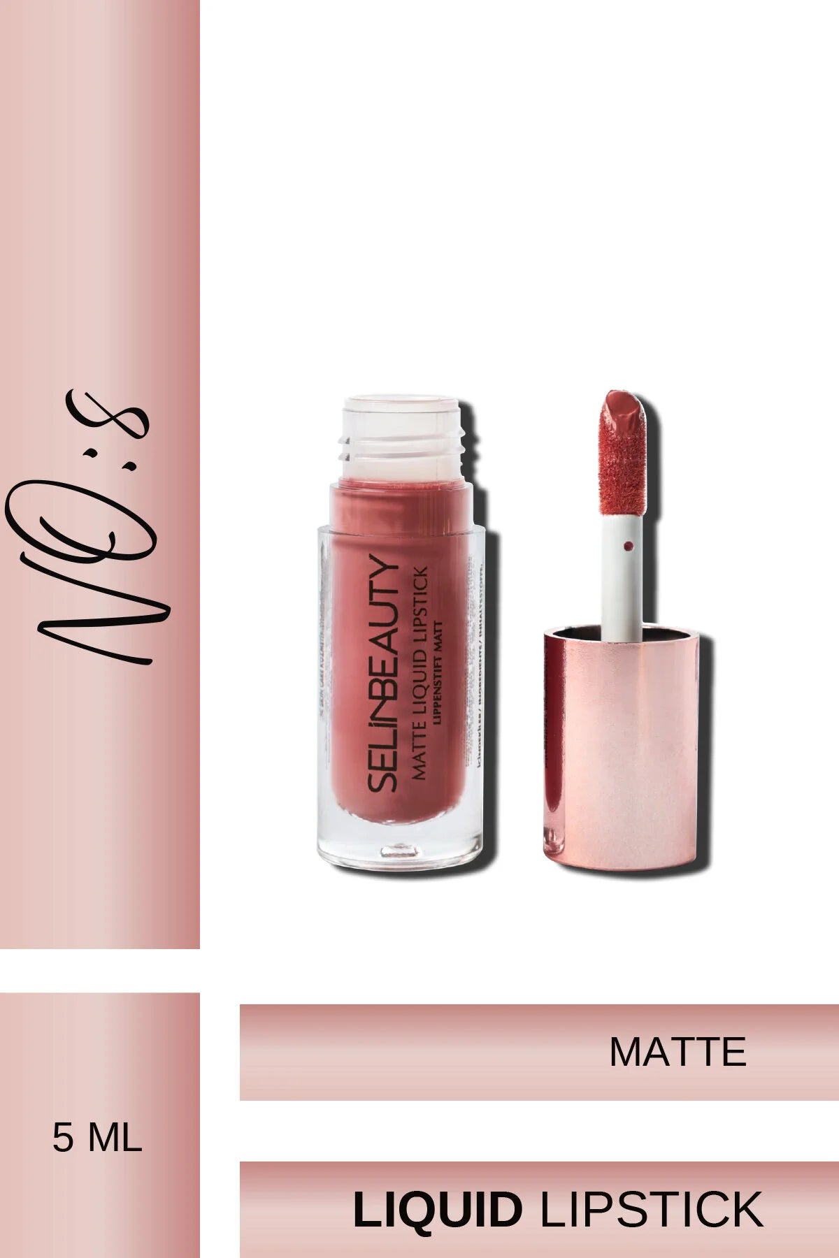 Matte Liquid Lipstick | Likit Mat Ruj No:8 Kiremit