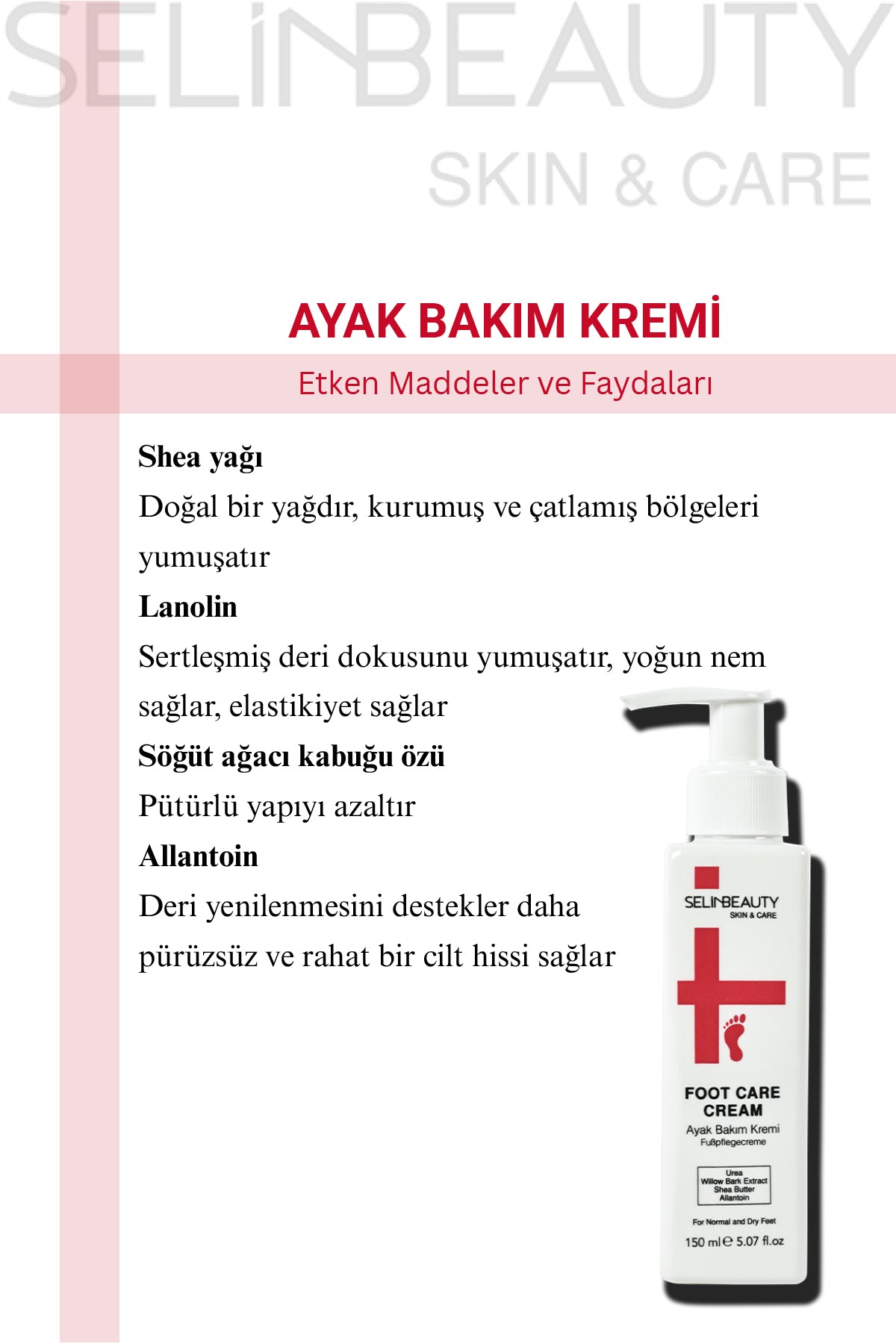 Skin&Care Foot Care Cream - Ayak Bakım Kremi