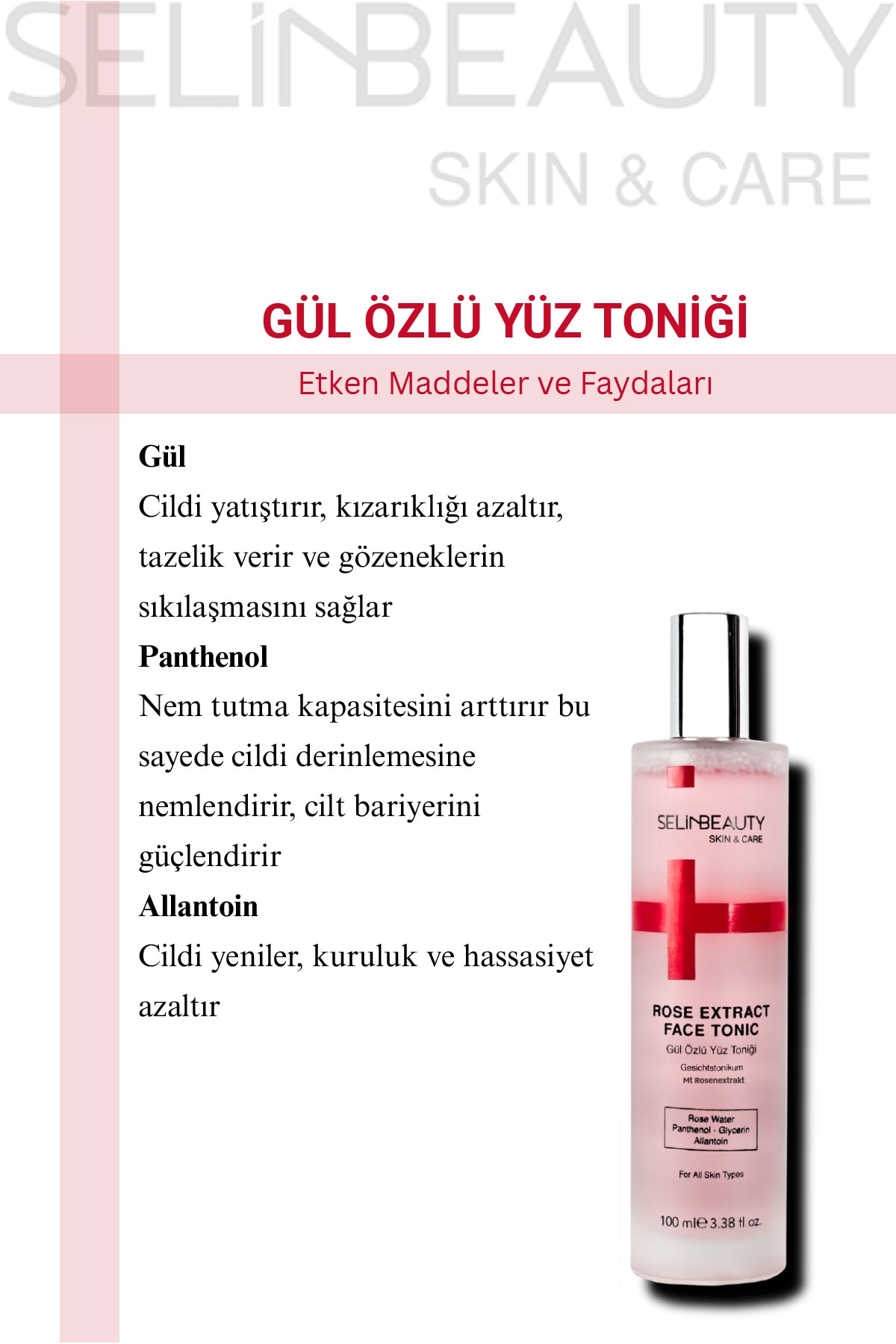 Skin&Care Gül Özlü Yüz Toniği
