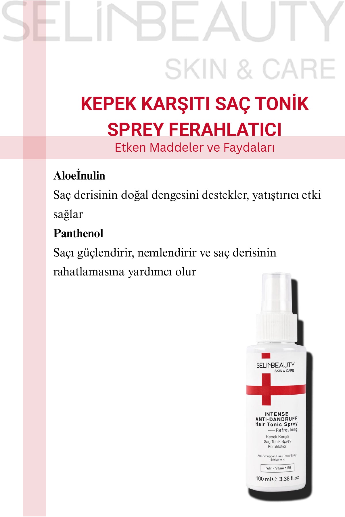 Skin&Care Kepek Karşıtı Saç & Vücut Tonik Sprey