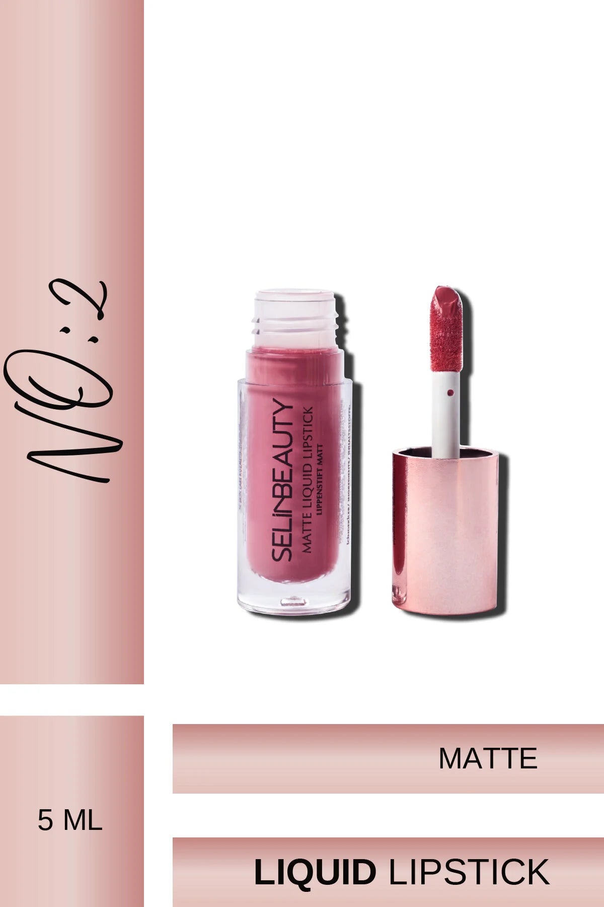 Matte Liquid Lipstick | Likit Mat Ruj No:2 Lavanta Pembesi