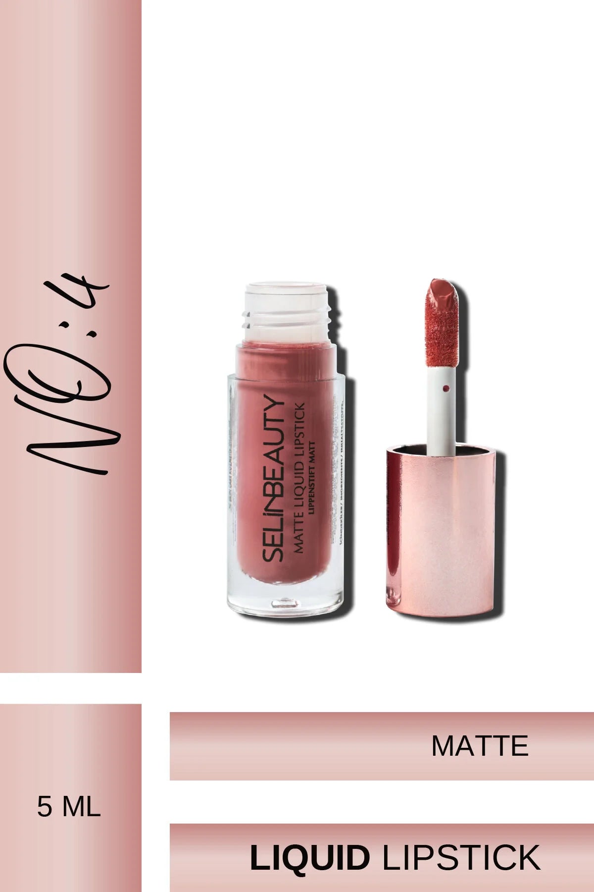 Matte Liquid Lipstick | Likit Mat Ruj No:4 Nude Kahve